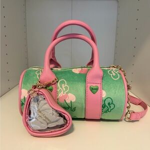 Juicy Couture Pink and Green Cherry Barrel Bag